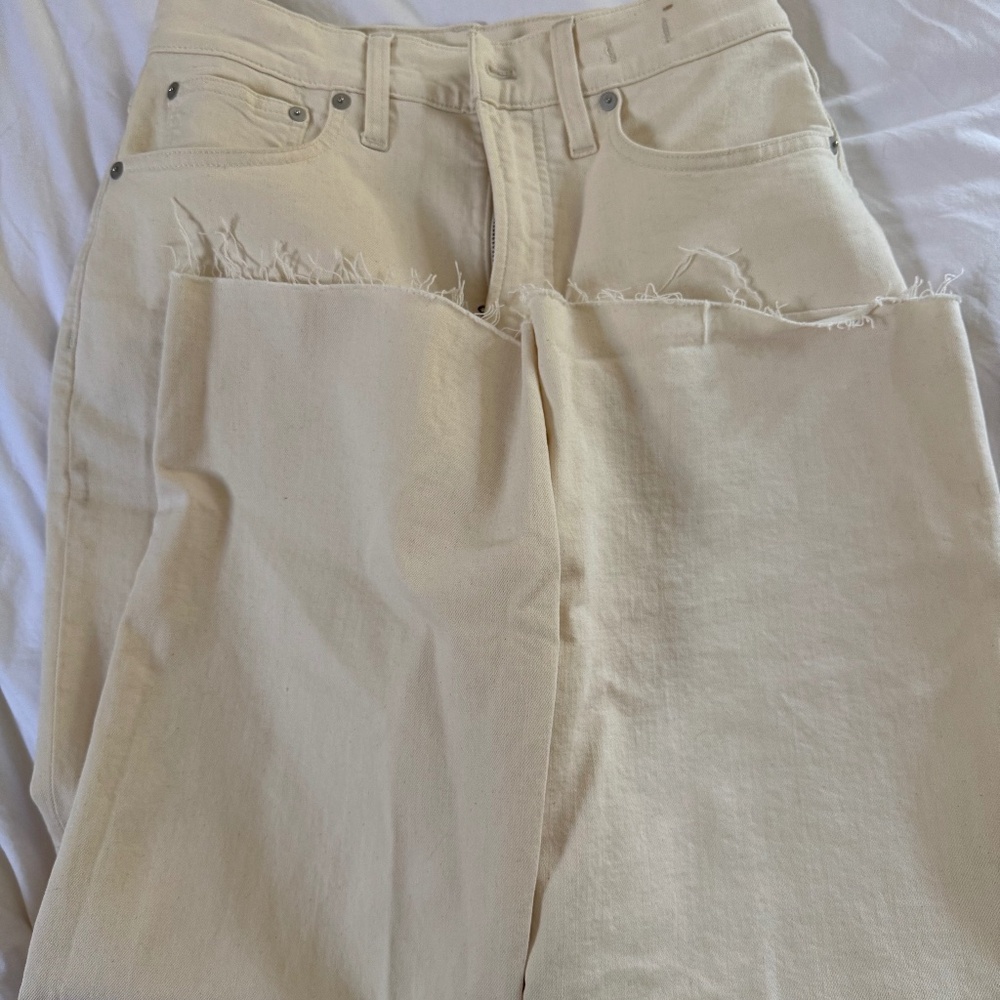 Madewell Cream Flare & Wide Leg Jeans